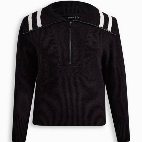 Torrid LoveSick Plus Size 1X 14-16 Shaker Half Zip Front Sweater - Picture 5 of 6